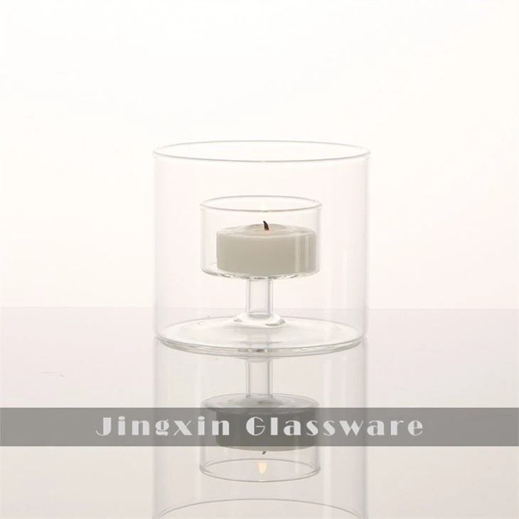 Cylinder Glass Candle Holder For Tealights